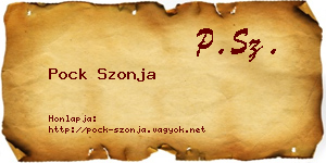 Pock Szonja névjegykártya